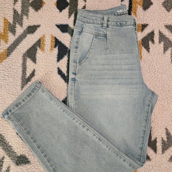 Wallflower Womens Blue Denim Stretch Jeans Fearless Curvy Super High Rise Size 7 - Picture 1 of 6